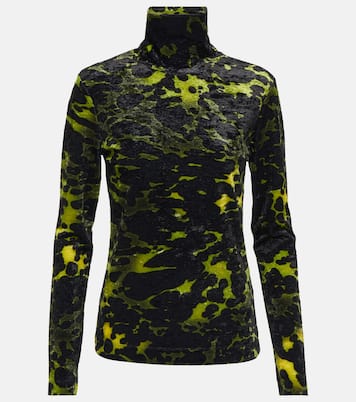 Printed stretch-velvet top | Dries Van Noten