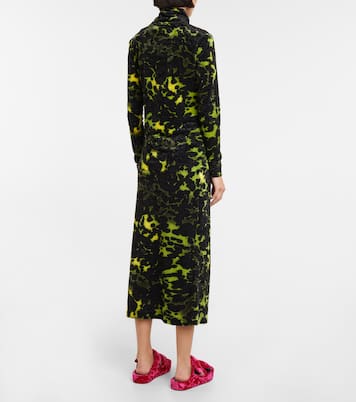 Printed stretch-velvet top | Dries Van Noten
