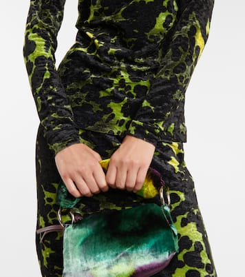 Printed stretch-velvet top | Dries Van Noten