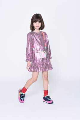 Leopard-print lamé dress | Marc Jacobs Kids
