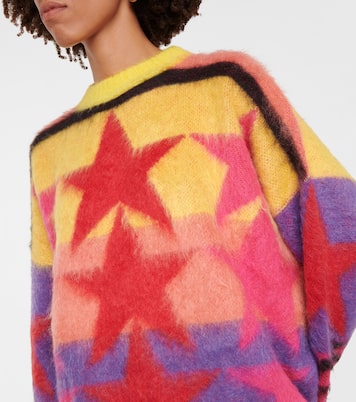 Pull en jacquard de mohair mélangé | Palm Angels