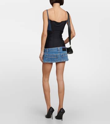 Corset denim miniskirt | Mugler