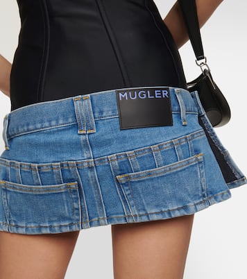 Corset denim miniskirt | Mugler