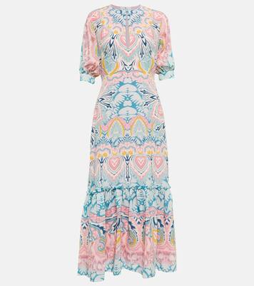 Abito midi in seta con stampa | Etro