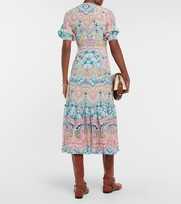 Abito midi in seta con stampa | Etro