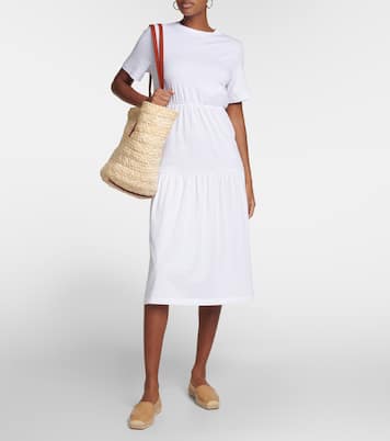 Cotton jersey tiered midi dress | Max Mara