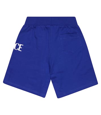 Shorts in cotone con stampa Greca | Versace Kids