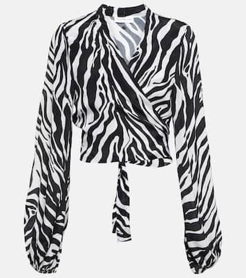 Tabitha zebra-print crop top | Alexandra Miro