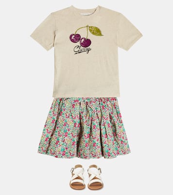 Jupe en coton à fleurs | Bonpoint
