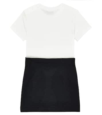 Abito in jersey di cotone con logo | Balmain Kids