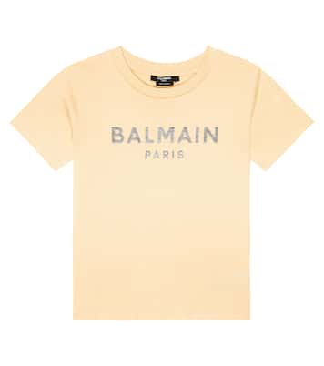 Camiseta de algodón con logo | Balmain Kids