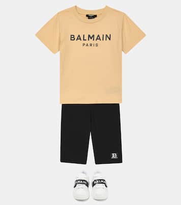 Camiseta de algodón con logo | Balmain Kids