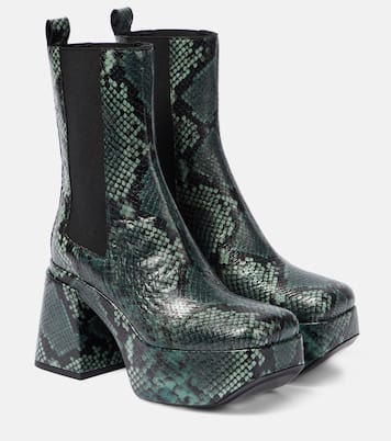 Snake-printed leather Chelsea boots | Dorothee Schumacher