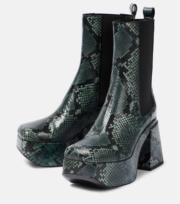 Snake-printed leather Chelsea boots | Dorothee Schumacher