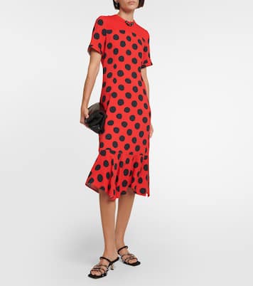 Polka dot cady midi dress | Marni