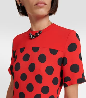 Polka dot cady midi dress | Marni