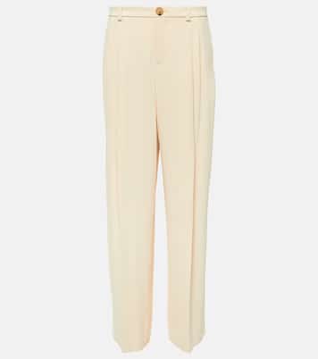 Pantalon ample en crêpe à taille basse | Vince