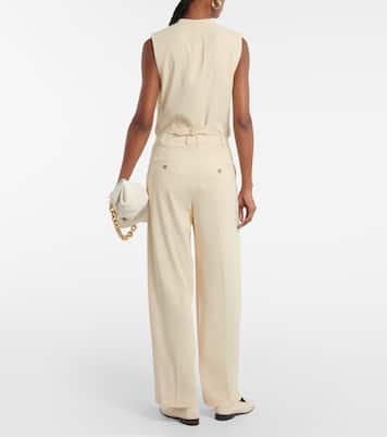 Pantalon ample en crêpe à taille basse | Vince