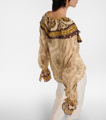 Blusa in misto seta con stampa | Etro