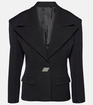 Glen wool-blend blazer in black - The Attico | Mytheresa