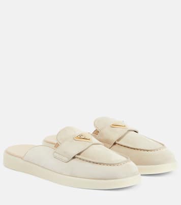 Slippers de ante con logo | Prada