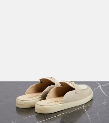 Slippers de ante con logo | Prada