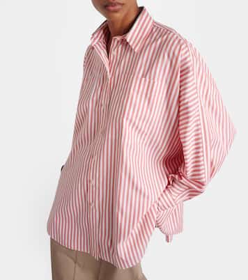 Oversize-Hemd aus Baumwolle und Seide | Brunello Cucinelli