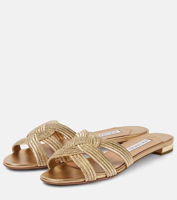 Mules Felix en satin | Aquazzura