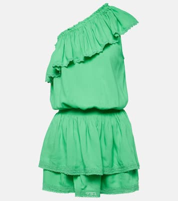 Vestido corto asimétrico Debbie con volantes | Melissa Odabash