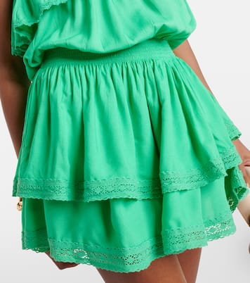 Vestido corto asimétrico Debbie con volantes | Melissa Odabash