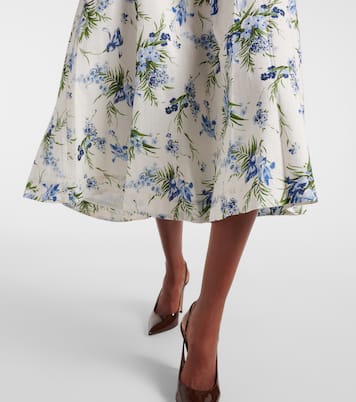 Falda midi Arwen de algodón floral | Veronica Beard