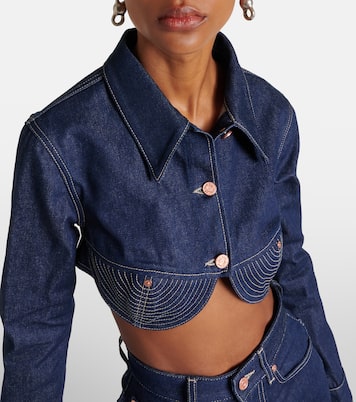 Chaqueta cropped Conical de denim | Jean Paul Gaultier