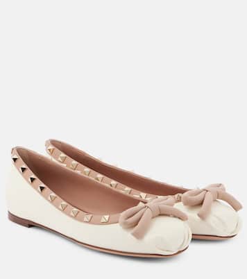 Rockstud leather ballet flats | Valentino Garavani