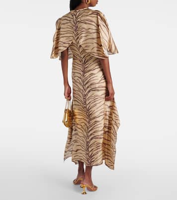 Robe midi imprimée en soie | Stella McCartney
