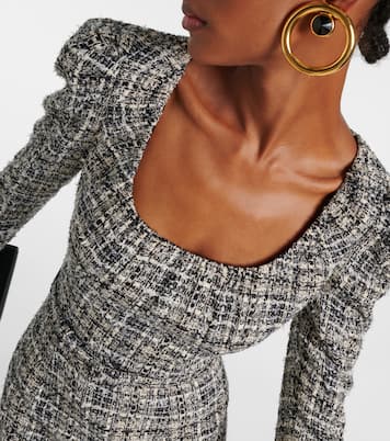 Belted Lurex® tweed midi dress | Alessandra Rich