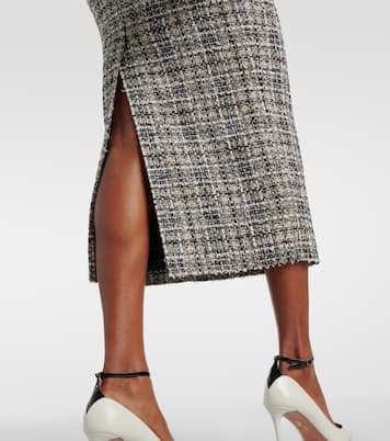 Belted Lurex® tweed midi dress | Alessandra Rich