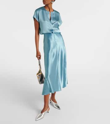 Tie-neck silk blouse | Vince