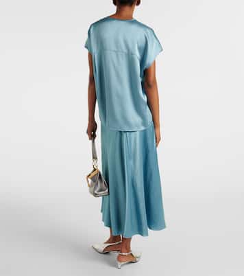 Tie-neck silk blouse | Vince