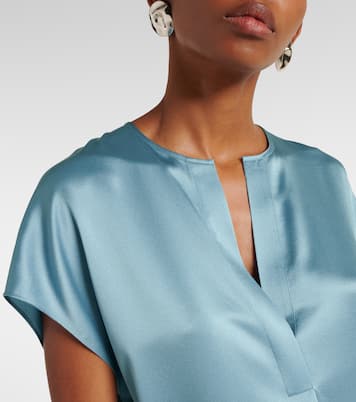 Tie-neck silk blouse | Vince