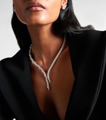 Collana in oro bianco 18kt con diamanti | Yeprem