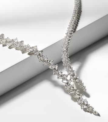 Collana in oro bianco 18kt con diamanti | Yeprem