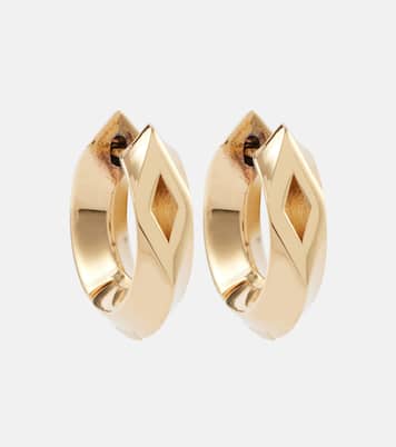 Orecchini a cerchio Hollow Small in argento sterling bagnati in oro | Burberry