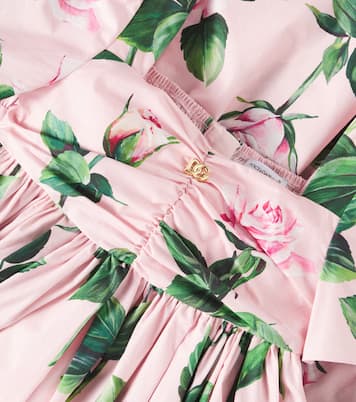 Robe en coton à fleurs | Dolce&Gabbana Kids
