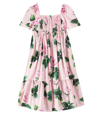 Robe en coton à fleurs | Dolce&Gabbana Kids