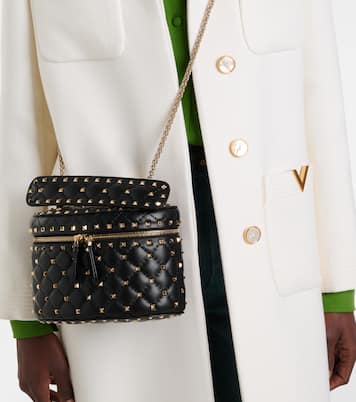 Sac vanity Rockstud Spike Small en cuir | Valentino Garavani