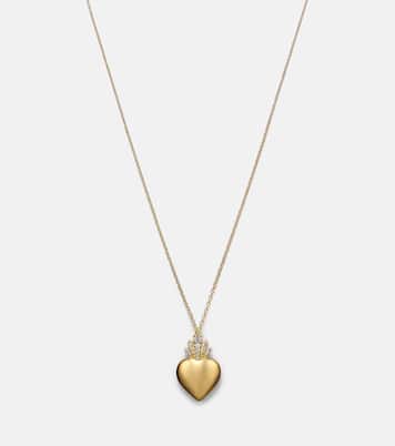 Collier Flame Heart en or 18 ct et diamants | Ileana Makri