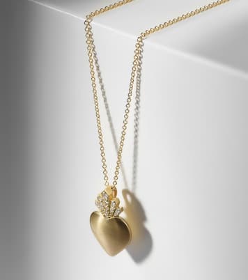 Collier Flame Heart en or 18 ct et diamants | Ileana Makri