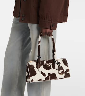 Galleria Small calf hair shoulder bag | Prada