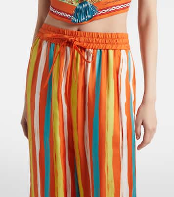 Pantalon ample rayé en soie | Dolce&Gabbana