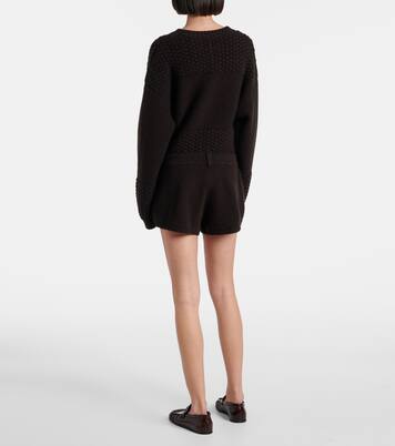 Low-rise cashmere shorts | Lisa Yang